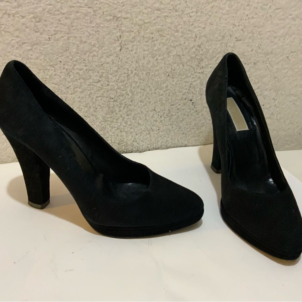 Michael Kors Collection Size 6 Pumps Heels black Suede Platform Designer Italy - Picture 2 of 8